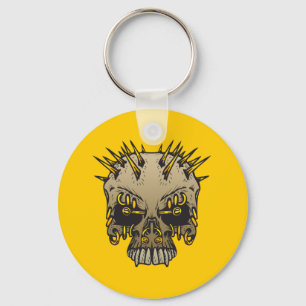 Schädel mit Durchdringen Schlüsselanhänger