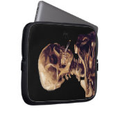 Schädel mit einer brennenden Zigarette durch Van Laptopschutzhülle (Vorne Rechts)