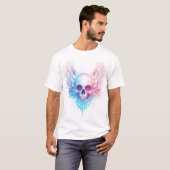 Schädel mit Engelsflügeln T-Shirt (Vorne ganz)