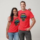 Schädel mit Erdhörern — T - Shirt (Unisex)