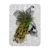 Schädel mit Federhaube Magnet (Vertikal)