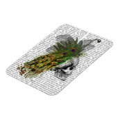 Schädel mit Federhaube Magnet (Linke Seite)