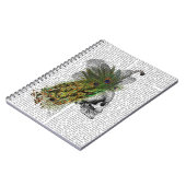 Schädel mit Federhaube Notizblock (Linke Seite)