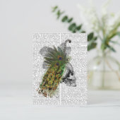 Schädel mit Federhaube Postkarte (Stehend Vorderseite)