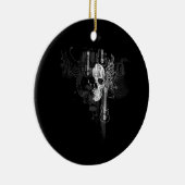 Schädel mit Gitarren Keramikornament (Rechts)