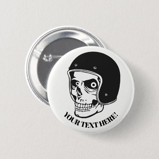 Schädel mit Helm Button (Vorne & Hinten)