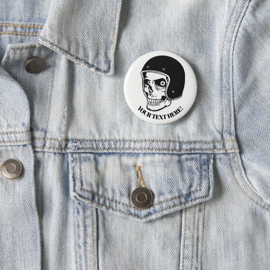 Schädel mit Helm Button (Beispiel)