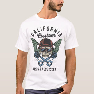 Schädel mit Helmets Flügel (farbig) T - Shirt