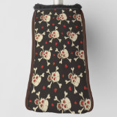 Schädel mit Herz-Muster Golf Headcover (Rotieren 90)