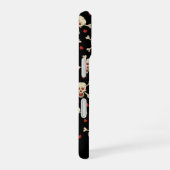 Schädel mit Herz-Muster iPhone 16 Hülle (Rechte Seite)