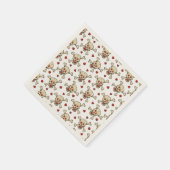 Schädel mit Herz-Muster Serviette (Ecke)