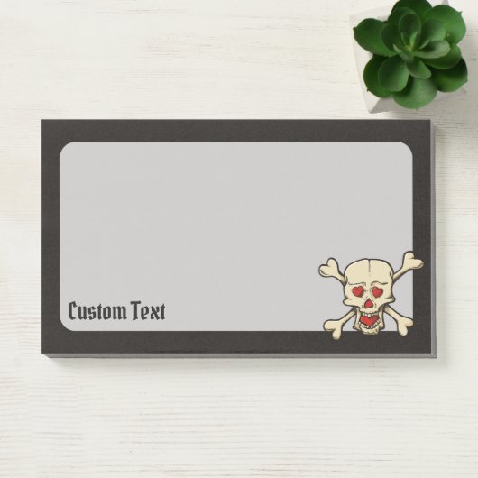 Schädel mit Herz Post-it Klebezettel (Büro)