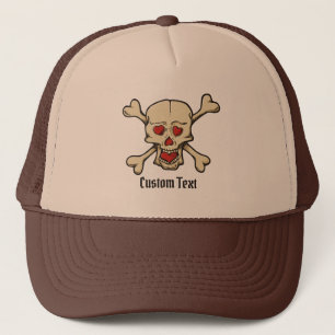 Schädel mit Herz Truckerkappe
