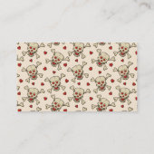 Schädel mit Herz Visitenkarte (Rückseite)