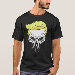 Schädel mit Iconic Trumpf-Haar-Präsidenten T-Shi T-Shirt