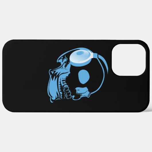 Schädel mit Kopfhörern Case-Mate iPhone Hülle (Rückseite / Rechts)