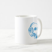 Schädel mit Kopfhörern Kaffeetasse (VorderseiteRechts)