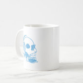 Schädel mit Kopfhörern Kaffeetasse (Vorderseite Links)