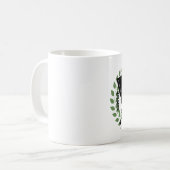 Schädel mit Kranz (grün) Kaffeetasse (Vorderseite Links)