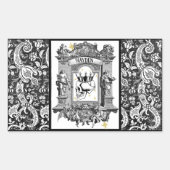 Schädel mit Krone Rechteckiger Aufkleber (Vorderseite)