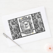 Schädel mit Krone Rechteckiger Aufkleber (Umschlag)