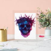 Schädel mit Krone von Thorns Acrylschild (Hochzeit)