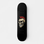 Schädel mit Mohawk Punk Rock Skateboard (Vorne)