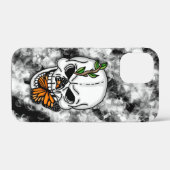 Schädel mit Monarch Butterfly Case-Mate iPhone Hülle (Rückseite (Horizontal))