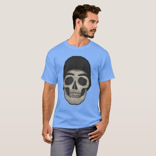 Schädel mit Mütze T-Shirt (Vorne ganz)