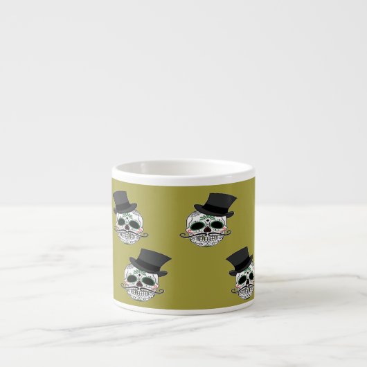 Schädel mit Oberhut Espressotasse (Vorderseite)