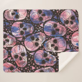 Schädel mit polygonalen Ornamenten. Halloween. nah Sherpadecke (Vorderseite (Horizontal))