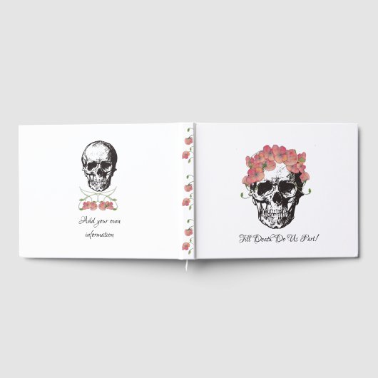 Schädel mit Poppies Gästebuch (Voll)