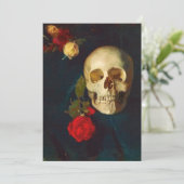 Schädel mit Rose | Carl Schuch (Stehend Vorderseite)
