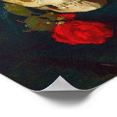 Schädel mit Rose | Carl Schuch Poster (Ecke)