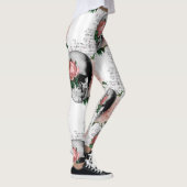 Schädel mit Rose Leggings (Rechts)