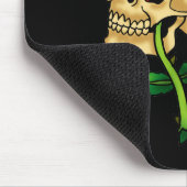 Schädel mit Rose Mousepad (Ecke)