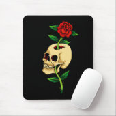 Schädel mit Rose Mousepad (Mit Mouse)