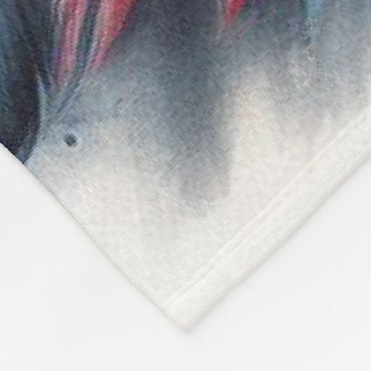 Schädel mit Rose und Bluebird Fleecedecke (Ecke)