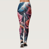 Schädel mit Rose und Bluebird Leggings (Rückseite)