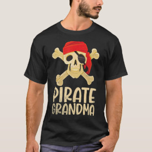 Schädel mit Rotem Scarf Pirate Grandma glücklich z T-Shirt
