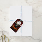 Schädel mit scharfen, bedrohlichen Zähnen Geschenkanhänger (Mit Garn)