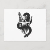Schädel mit Schlange Postkarte (Vorderseite)