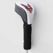 Schädel mit Schmetterlingsflügeln Golf Headcover (angewinkelt)
