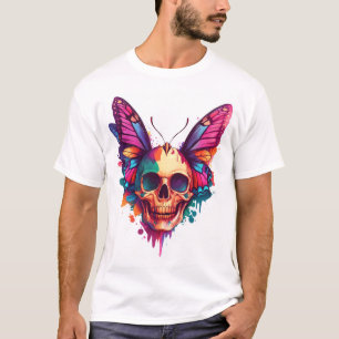 Schädel mit Schmetterlingsflügeln T-Shirt