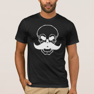 Schädel mit Schnurrbart T-Shirt