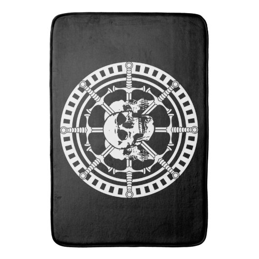 Schädel mit Schwertern Badematte (Vorderseite Vertikal)