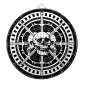 Schädel mit Schwertern Dartscheibe (vorne)