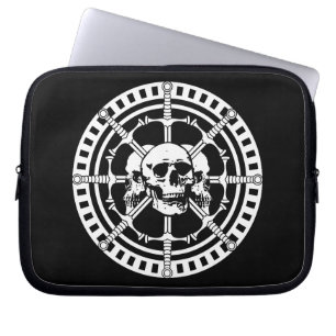 Schädel mit Schwertern Laptopschutzhülle