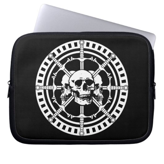 Schädel mit Schwertern Laptopschutzhülle (Vorderseite)