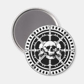 Schädel mit Schwertern Magnet (Vorderseite/Rückseite)